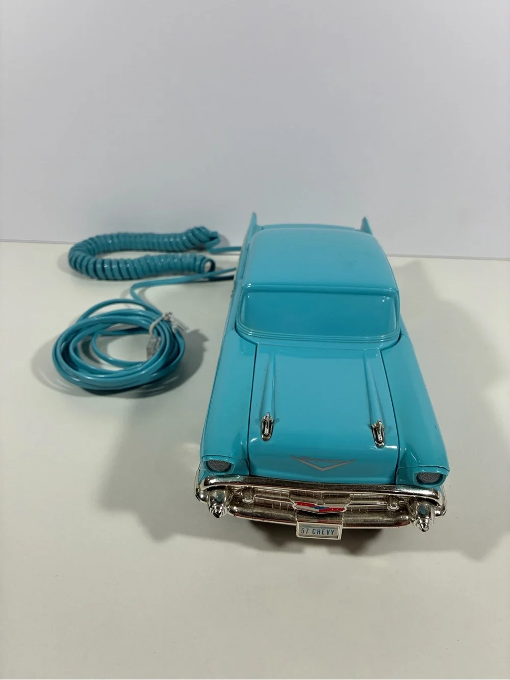 Vintage Telemania 1957 Chevy Bel Air Car Telephone Teal Aqua Blue ‘57 Chevrolet